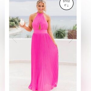 Beautiful pink maxi dress never worn